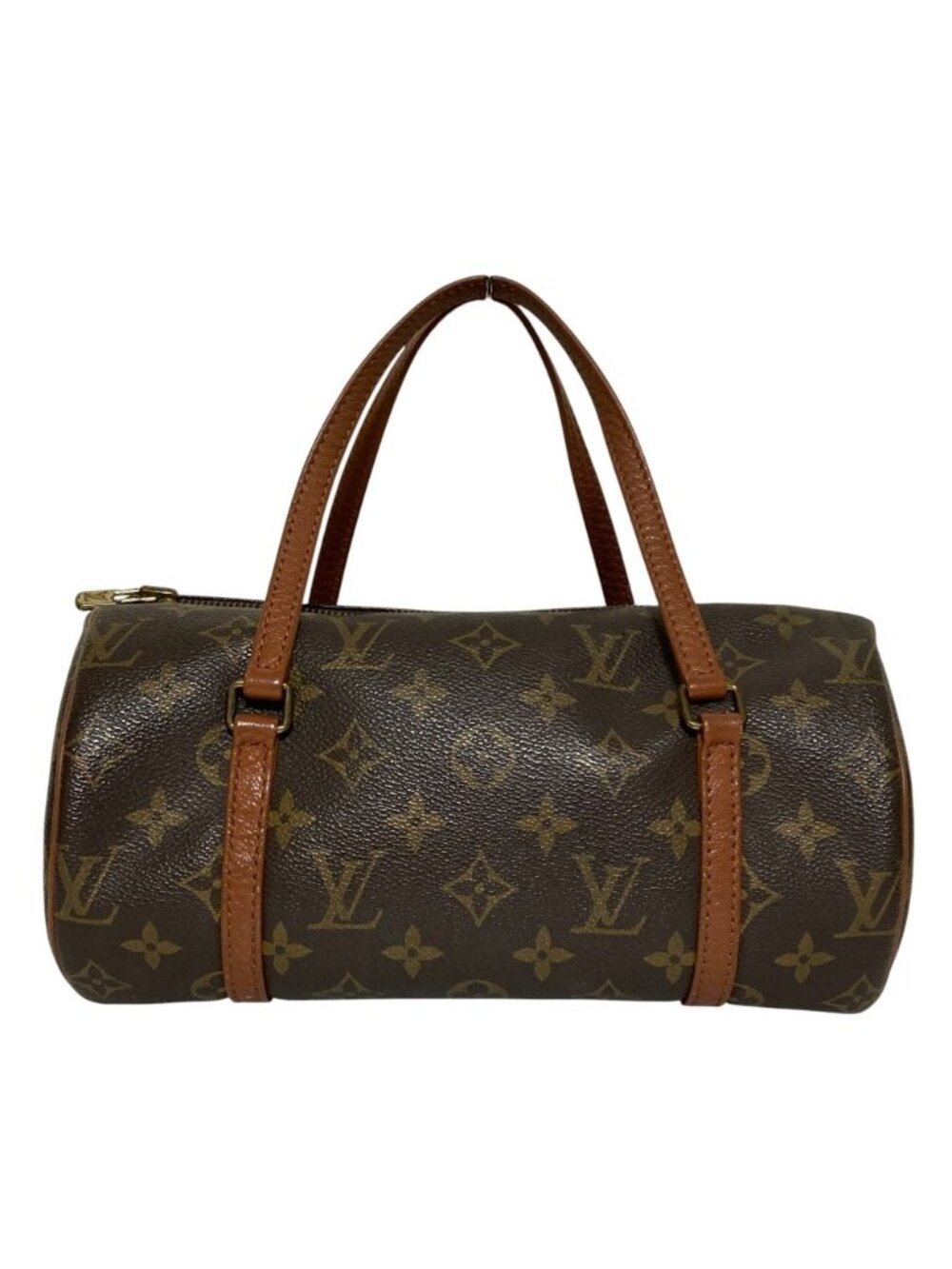 Louis Vuitton Papillon 26 Vintage Monogram Drum Handbag Brown